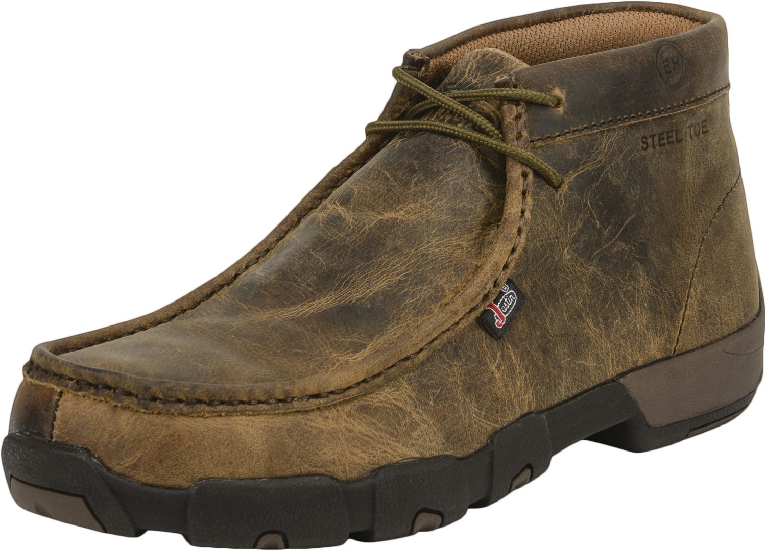 justin moc toe work boots