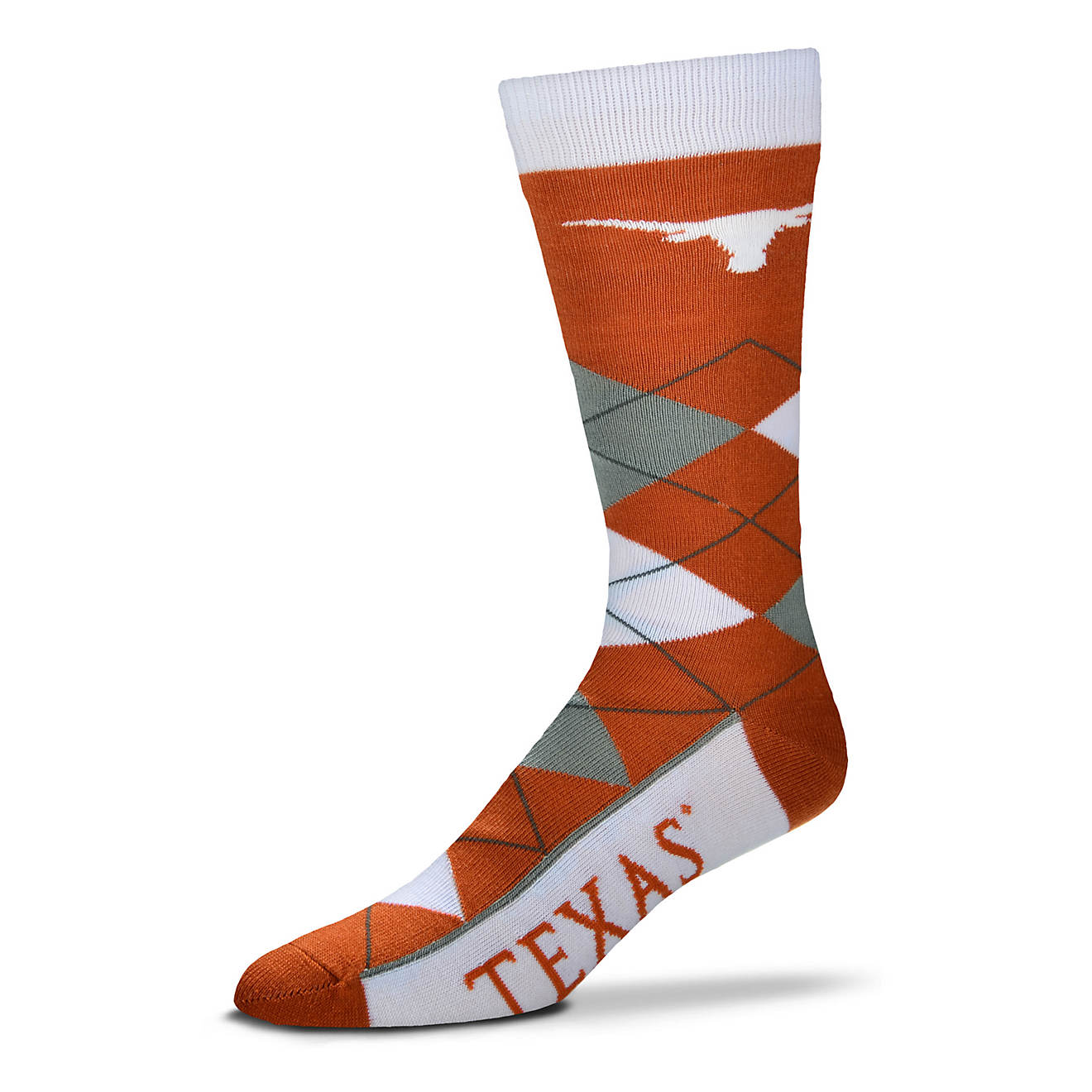 For Bare Feet Unisex University of Texas Team Pride Flag Top Dress Socks                                                         - view number 1
