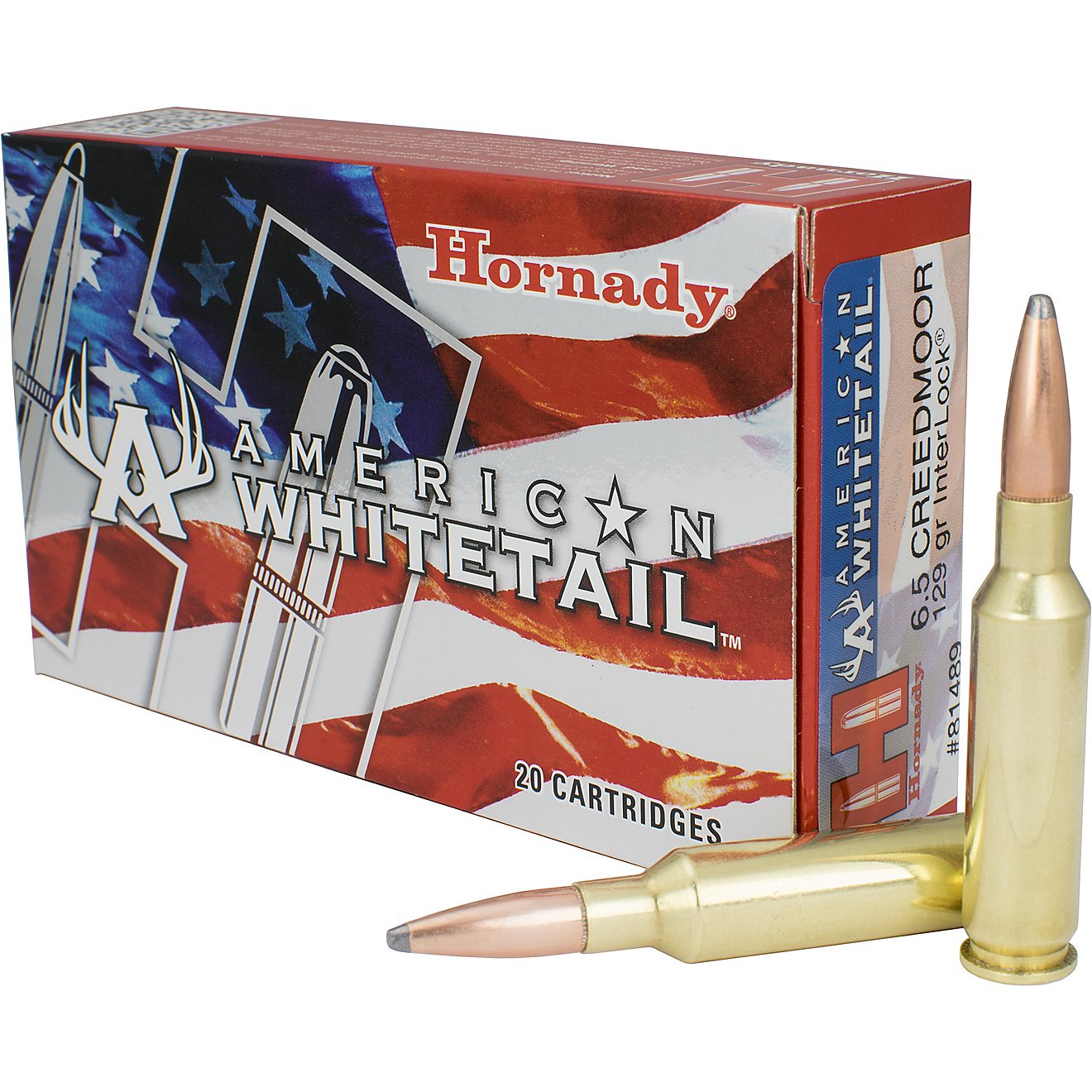 Hornady InterLock® American Whitetail® 6.5 Creedmoor 129-Grain Rifle Ammunition - 20 Rounds                                    - view number 1