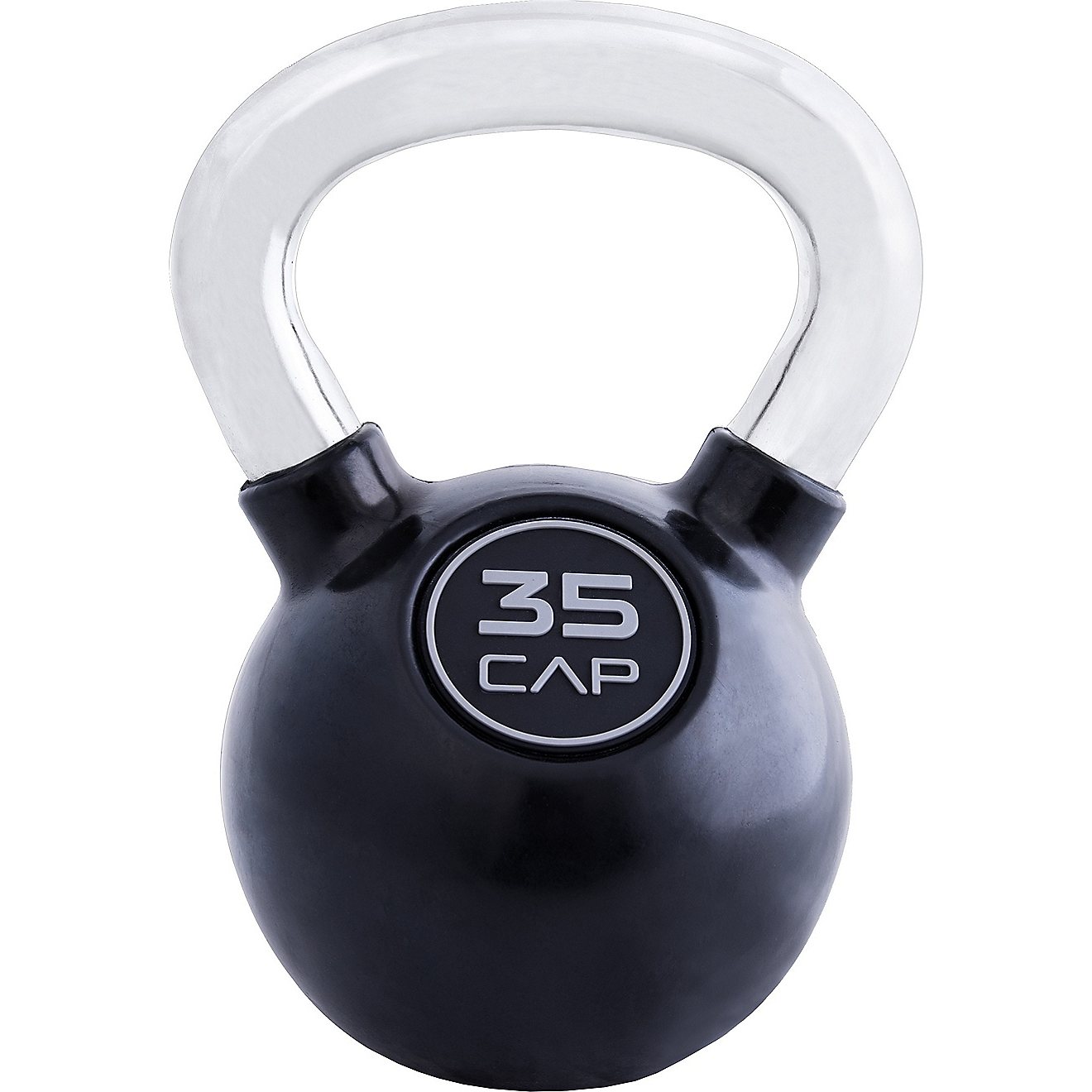 CAP Barbell Rubber-Coated 35 lb. Kettlebell with Chrome Handle                                                                   - view number 1