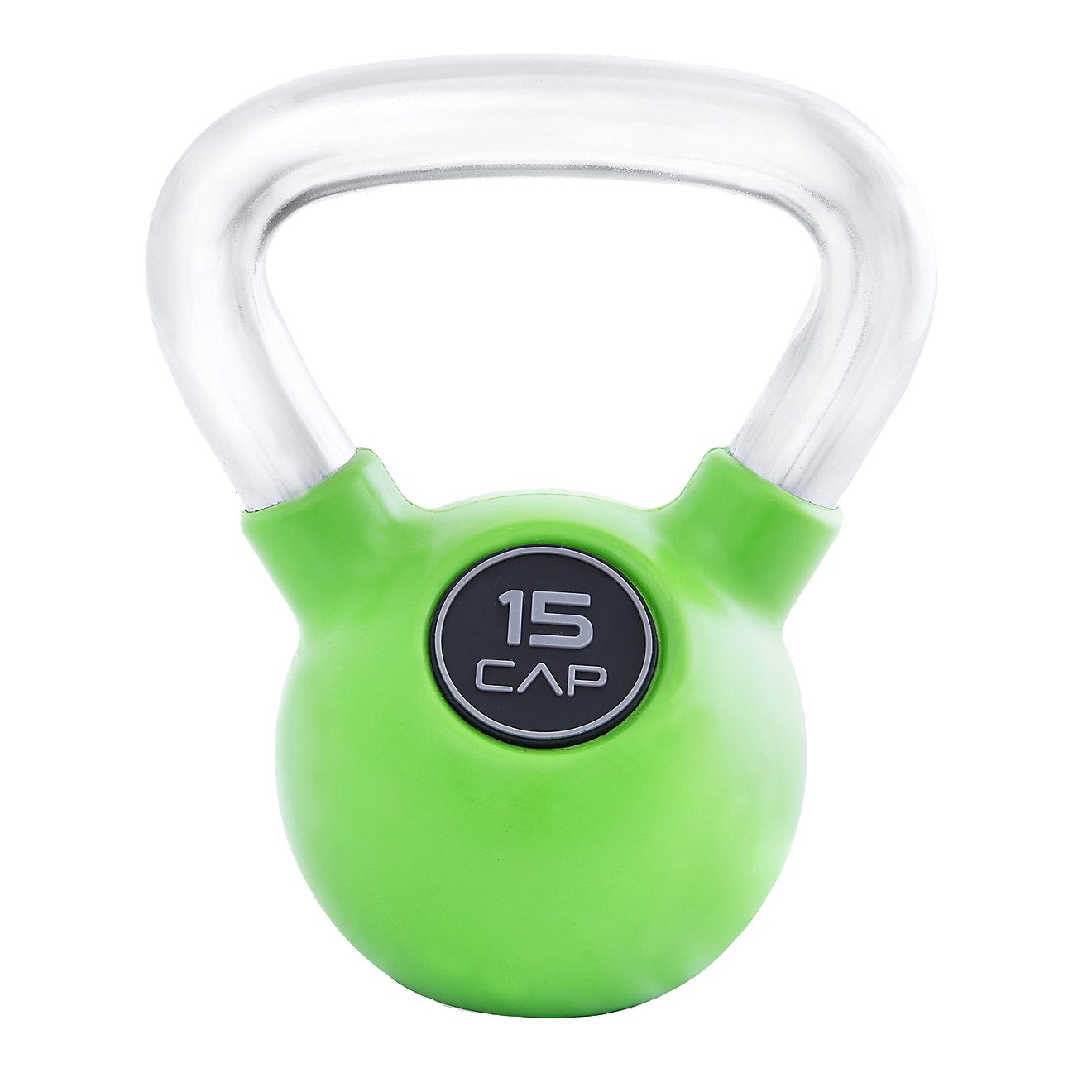 CAP Barbell Rubber-Coated 15 lb. Kettlebell with Chrome Handle                                                                   - view number 1