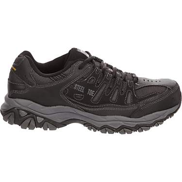SKECHERS Men's Relaxed Fit Cankton Lace Steel Toe Work Shoes                                                                    