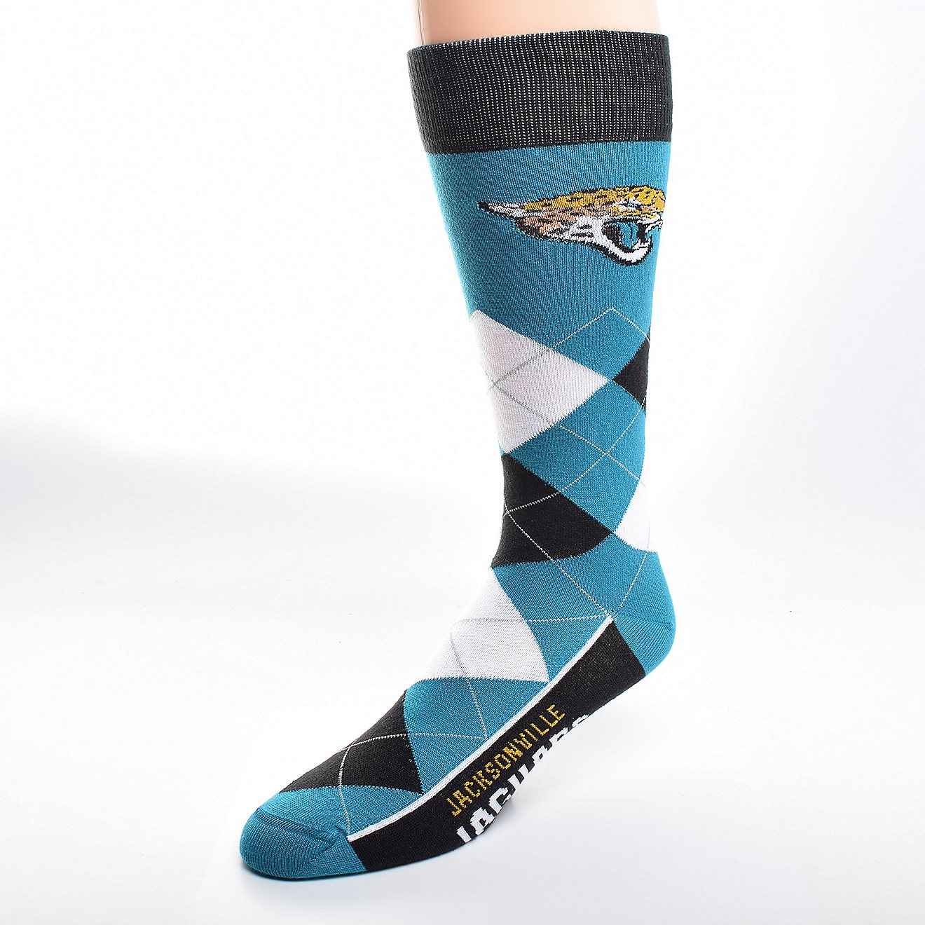 For Bare Feet Unisex Jacksonville Jaguars Team Pride Flag Top Dress Socks                                                        - view number 1