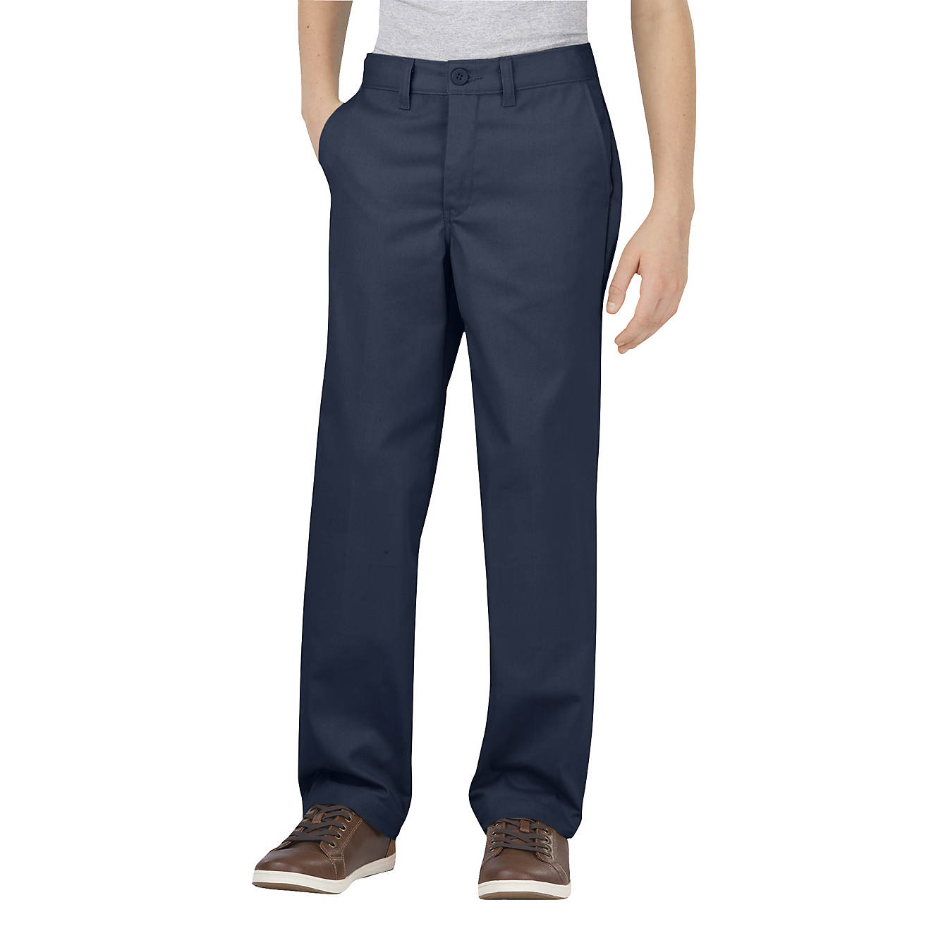 Dickies Boys' Flat Front Uniform Pant                                                                                            - view number 1