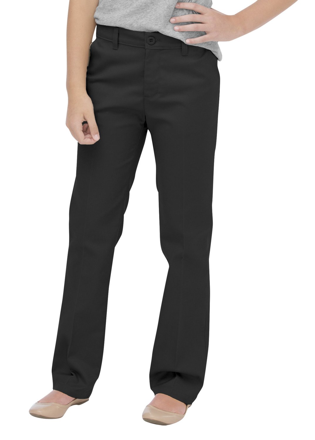 Dickies Girls' Flat Front Uniform Pant Academy