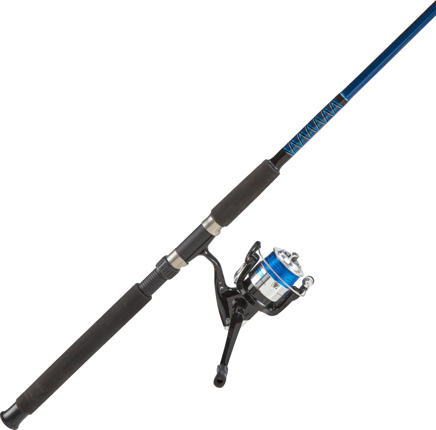 Pinnacle Blue Metal Saltwater Spinning Rod and Reel Combo Convertible