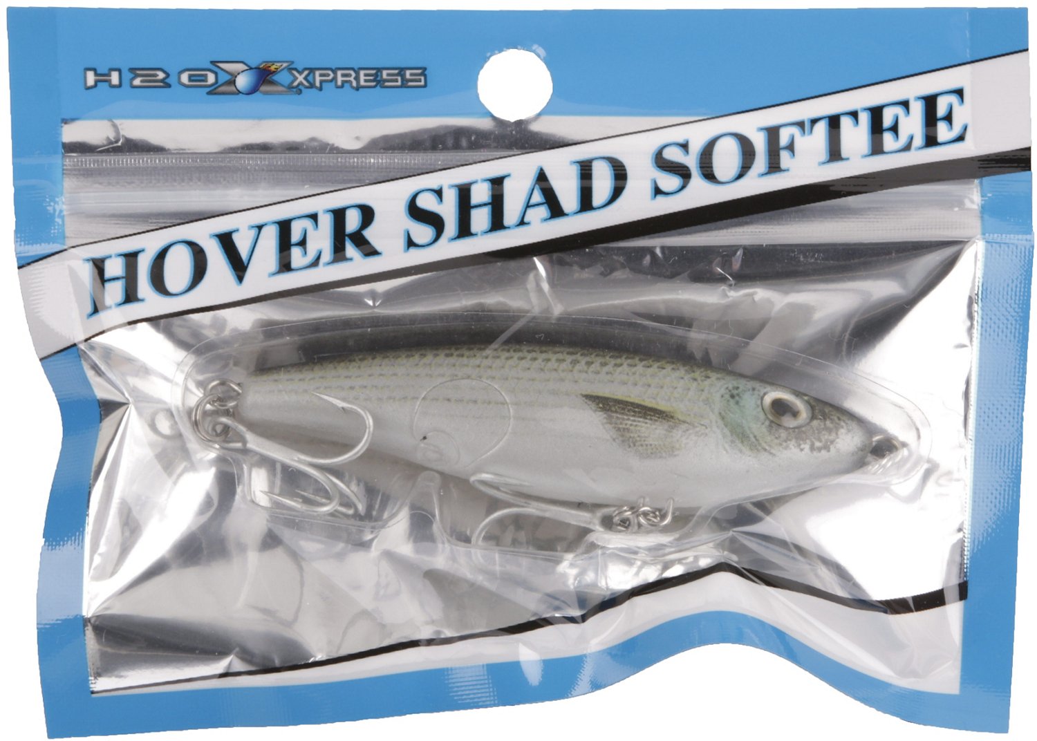 H2O XPRESS COASTAL-HOVER SHAD SLOW SINK SUSPENDING BAIT-BONE DIAMOND CHARTREUSE