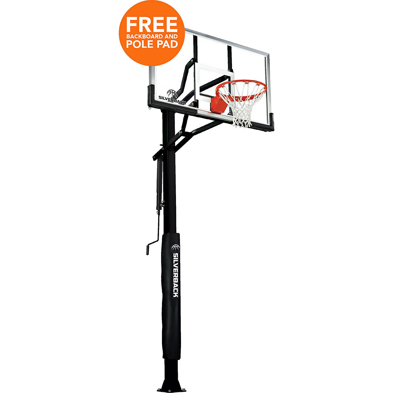 Silverback 60 in Inground Tempered-Glass Basketball Hoop                                                                         - view number 1