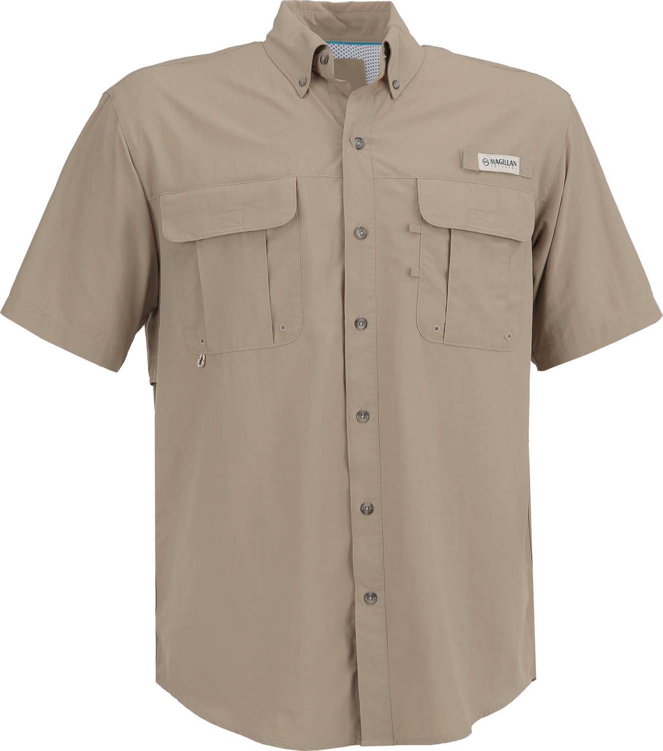 Magellan Outdoors Men's Laguna Madre Solid Short Sleeve Fishing Shirt ...