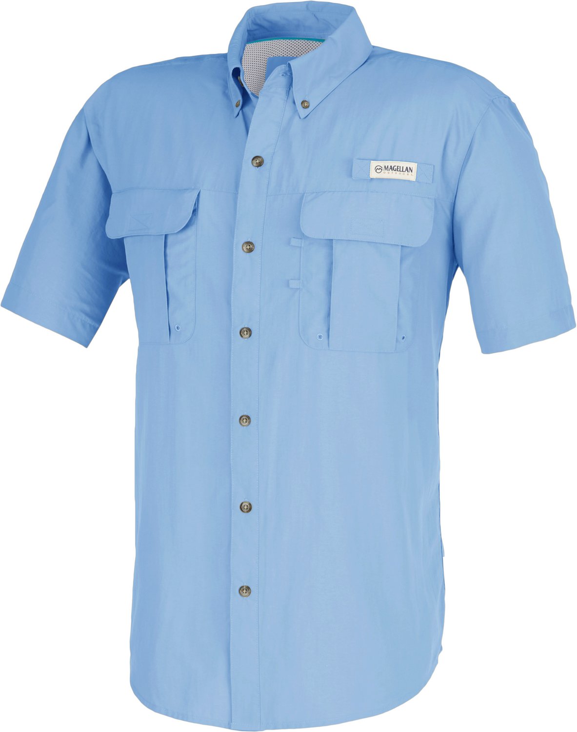 Magellan Outdoors Men's Laguna Madre Solid Short Sleeve Fishing Shirt ...