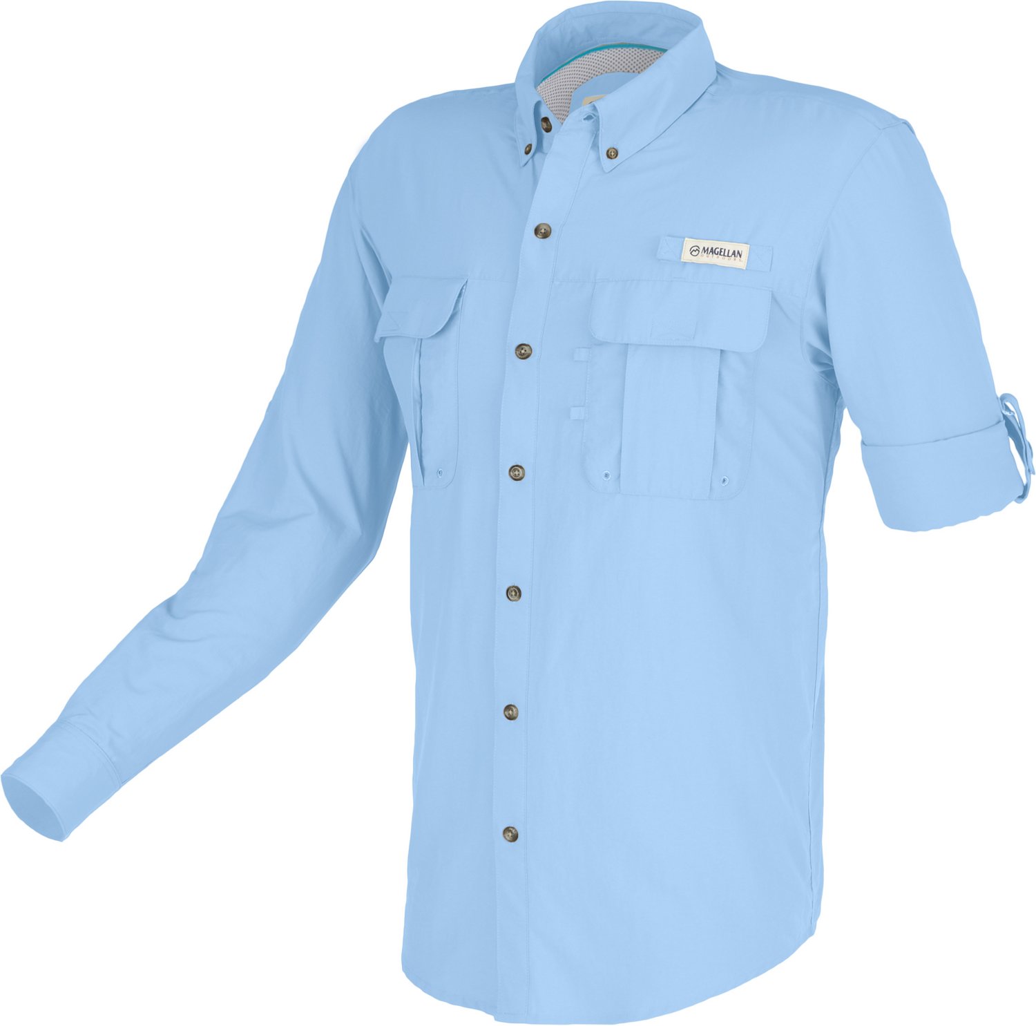 Magellan Outdoors Men's Laguna Madre Solid Long Sleeve Fishing Shirt ...