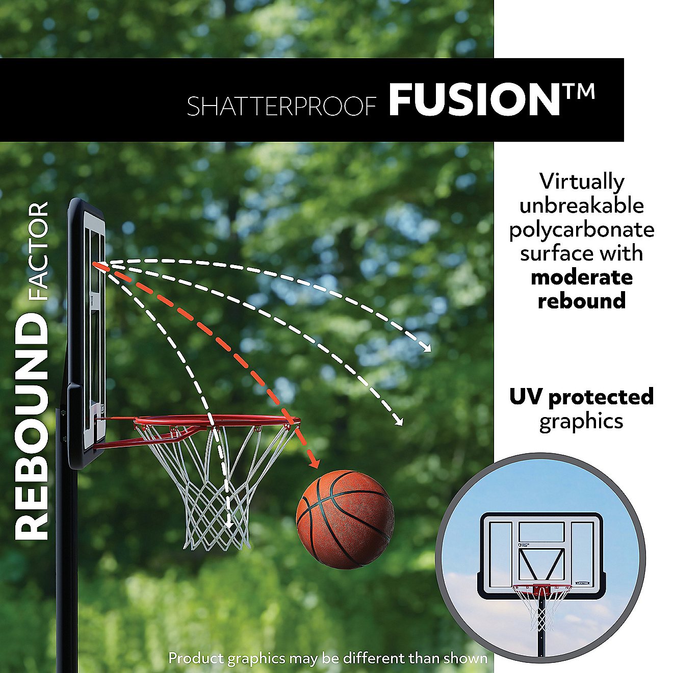 Lifetime Courtside 48 in Portable Polycarbonate Basketball Hoop                                                                  - view number 4