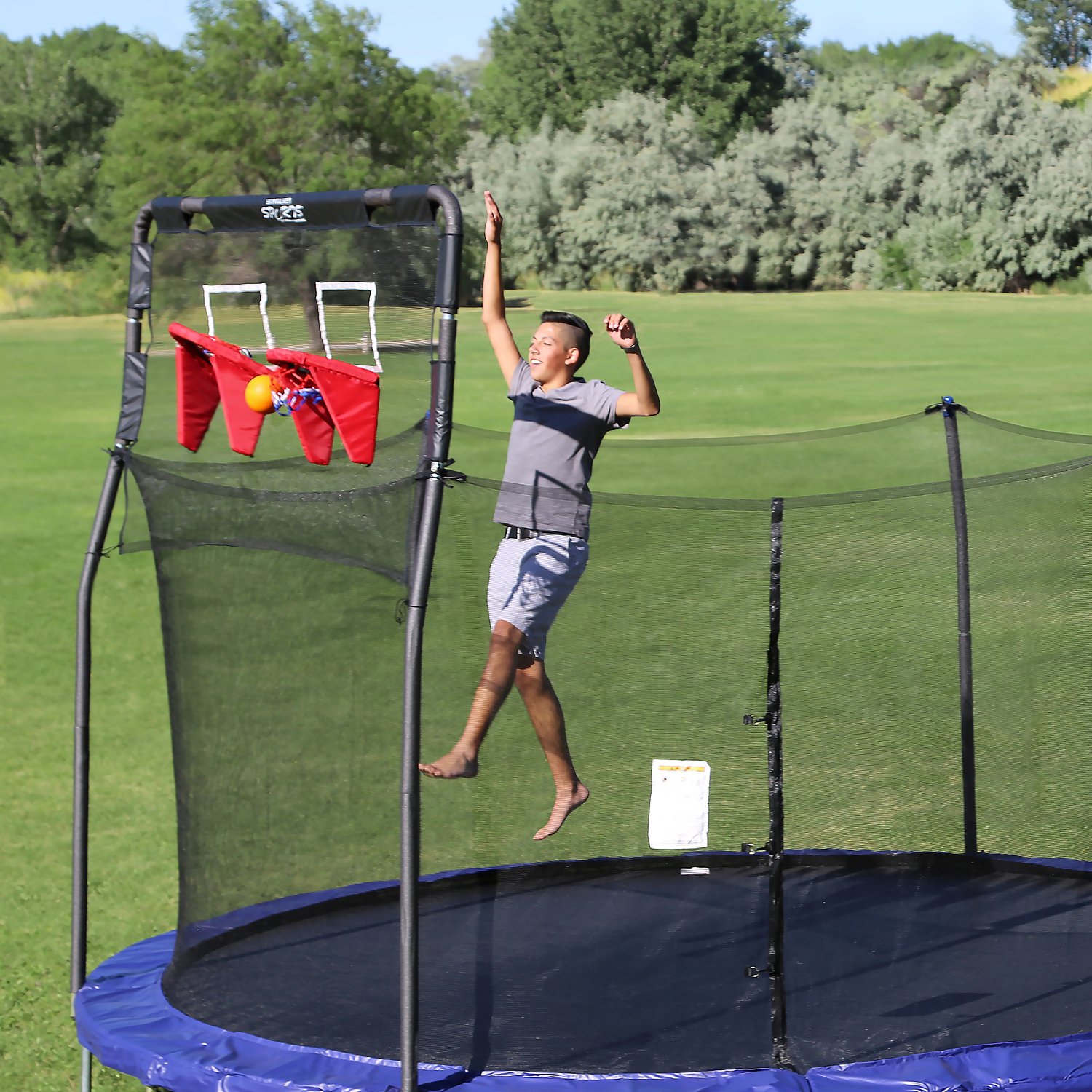 Skywalker Trampolines Double Basketball Hoop for 15' Trampolines Academy