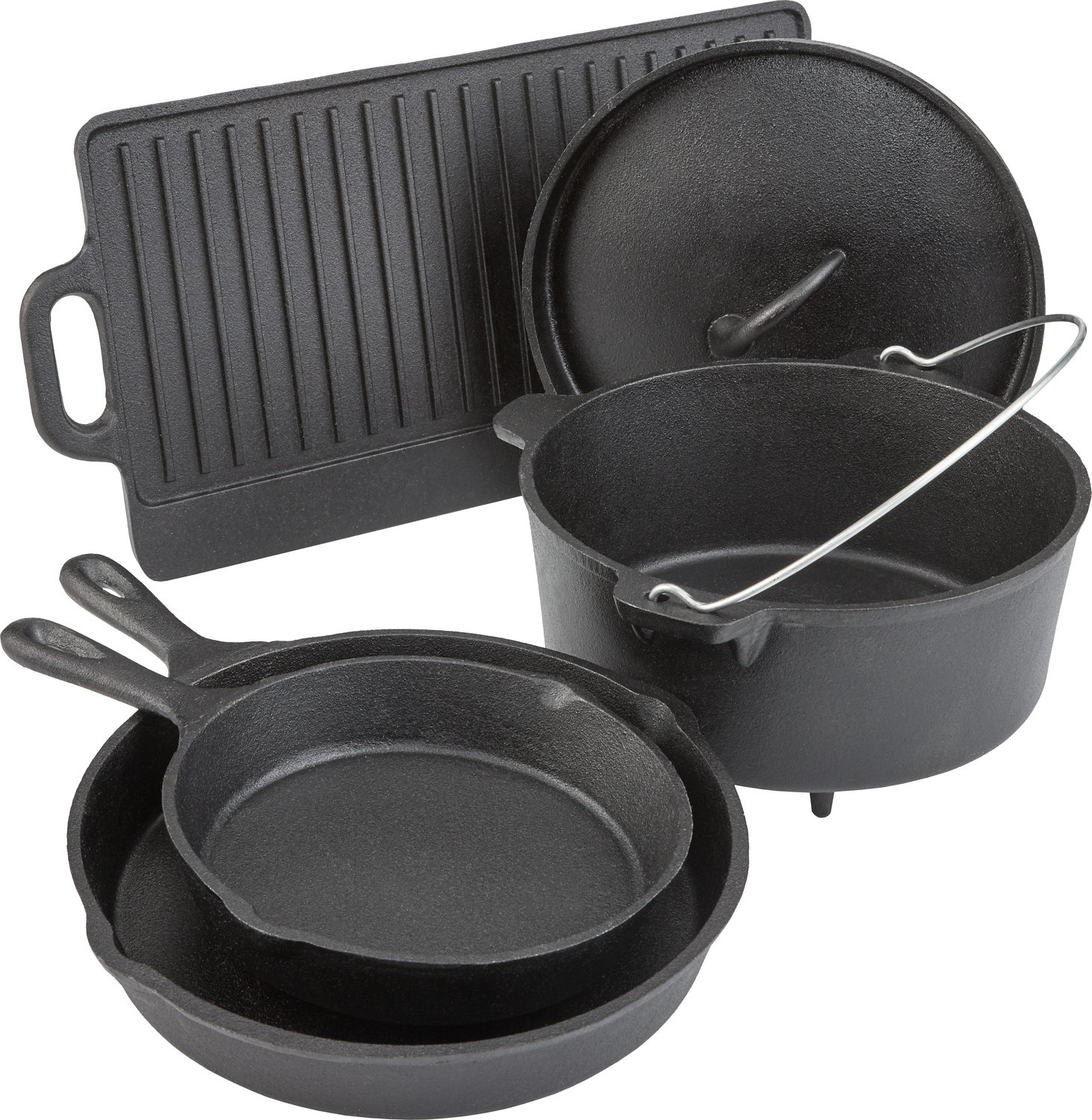 Outdoor Gourmet 5-Piece Cast-Iron Cookware Set | Academy