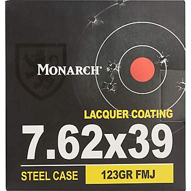 Monarch 7.62 x 39mm Soviet 123-Grain Rifle Ammunition - 100 Rounds                                                              