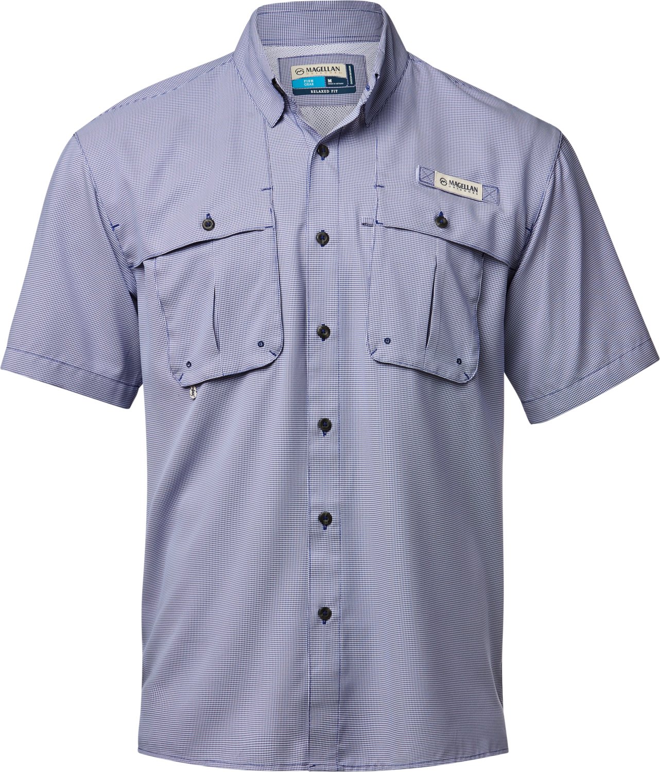 Magellan Outdoors Men's Aransas Pass Mini Check Short Sleeve Shirt ...