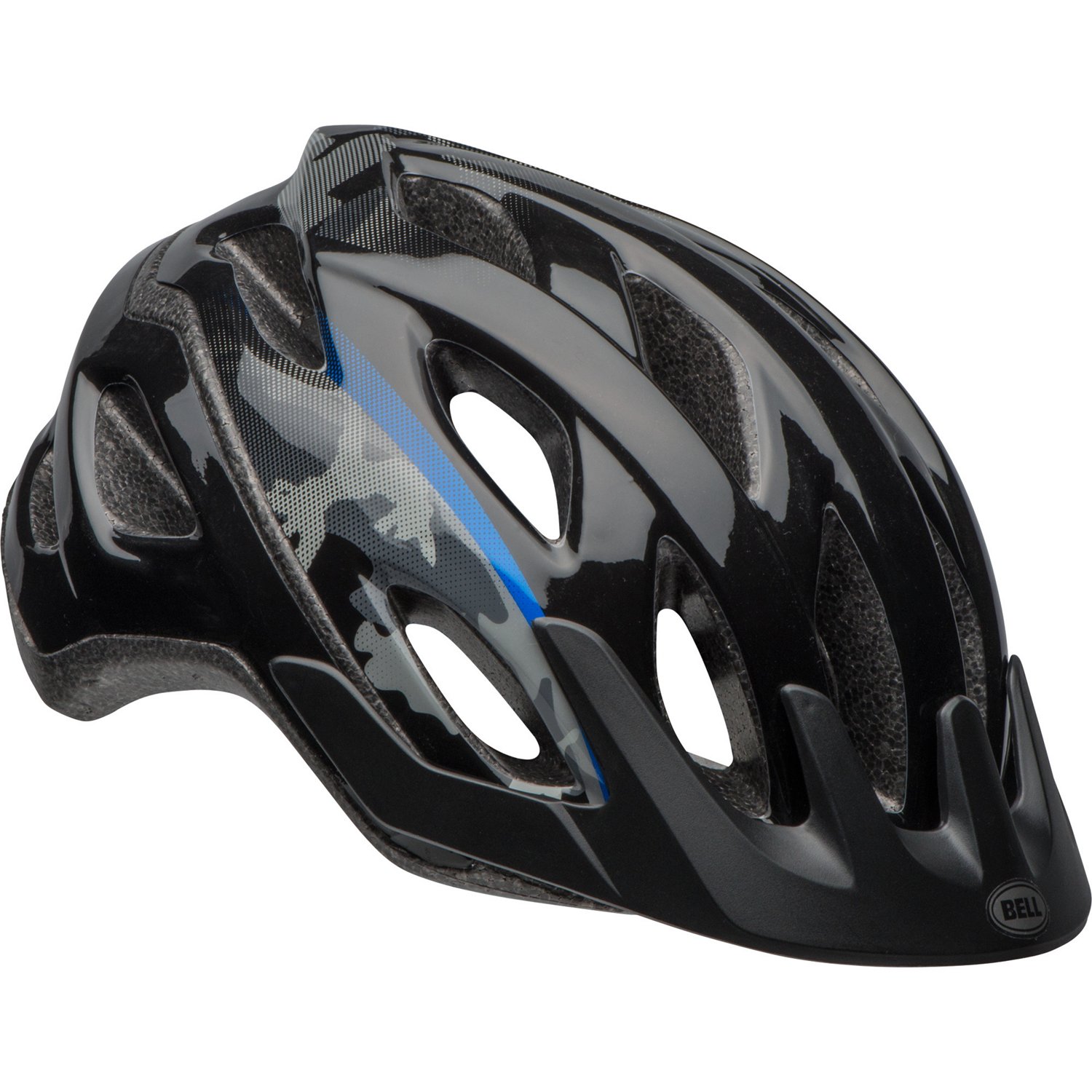 Adult Bike Helmet Biking Headgear Women Baseball Shield Black Black Blue 