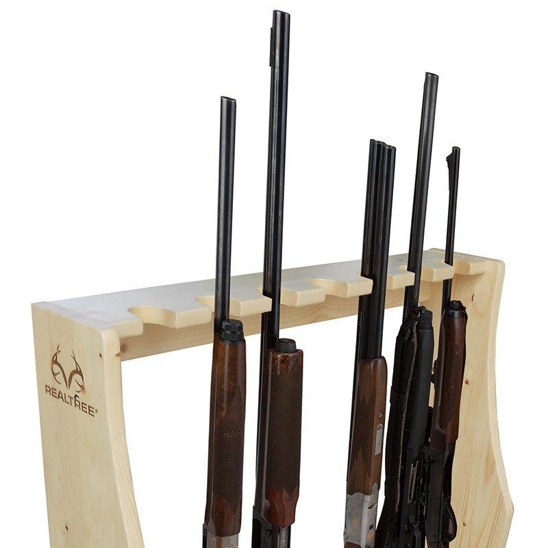 Rush Creek Realtree 7 Gun Floor Storage Rack Academy