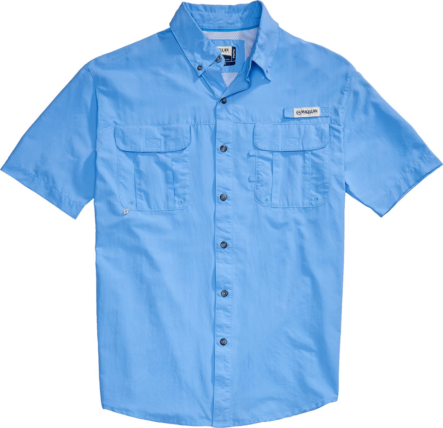 Magellan Outdoors Men's Laguna Madre Solid Short Sleeve Fishing Shirt ...