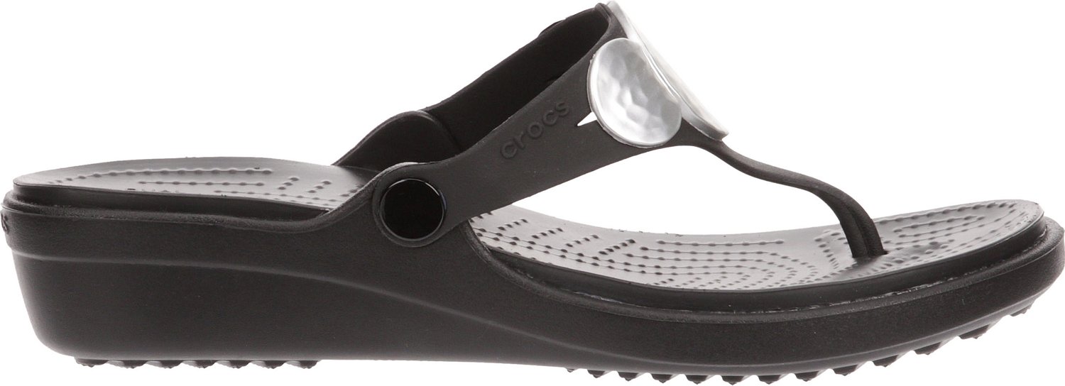 Crocs™ Women's Sanrah Embellished Wedge FlipFlops Academy