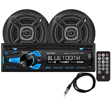 Dual 200 w Marine CD Receiver with Two 6-1/2 in Speakers