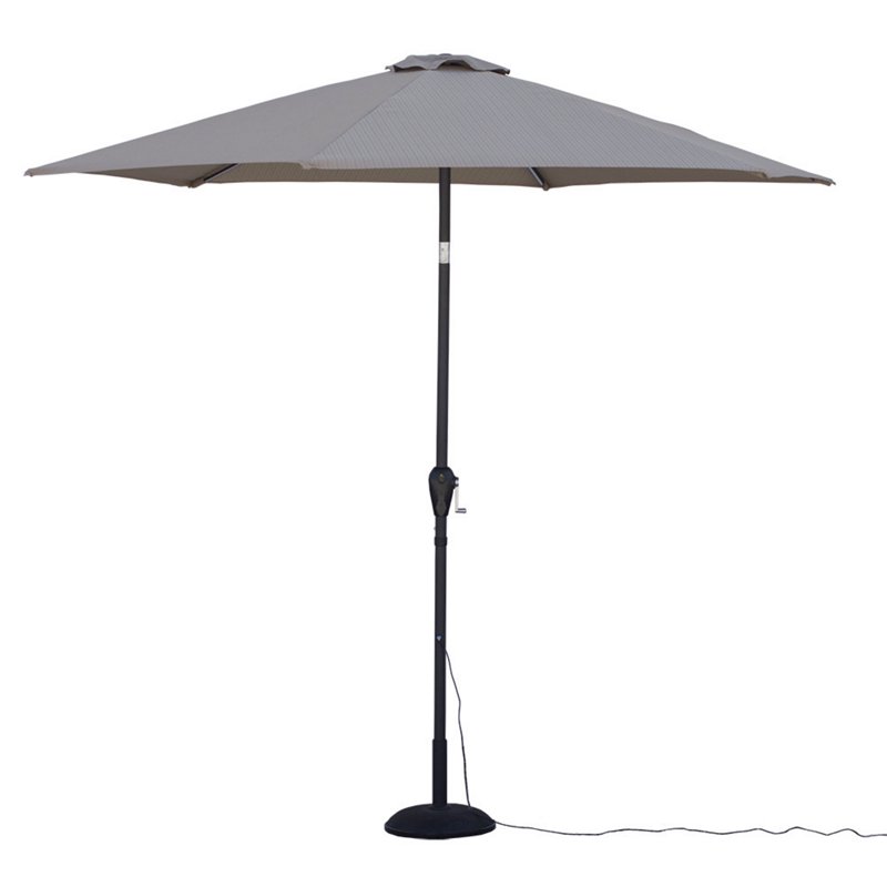 Quik Shadequik Shade Ultra Brite Outdoor Warm Lighted Patio Umbrella Beige Khaki Patio Accessories Heating At Academy Sports Dailymail