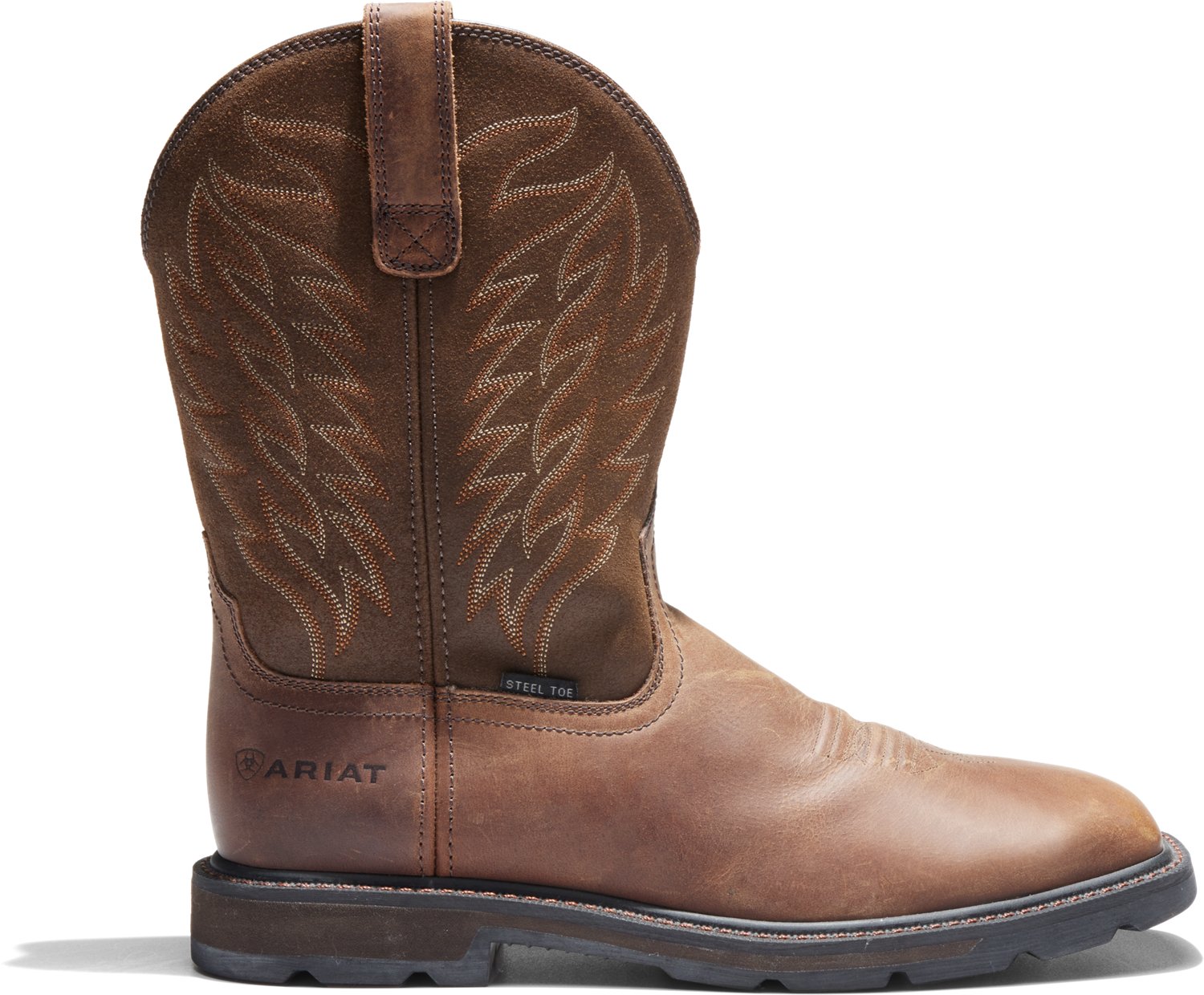 Ariat Men's Manvel EH Steel Toe Wellington Work Boots Academy