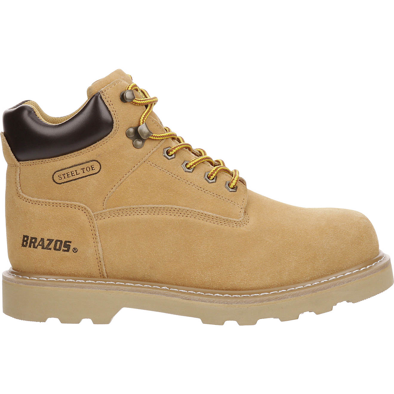 Brazos Men's Tradesman Steel Toe Lace Up Work Boots                                                                              - view number 1