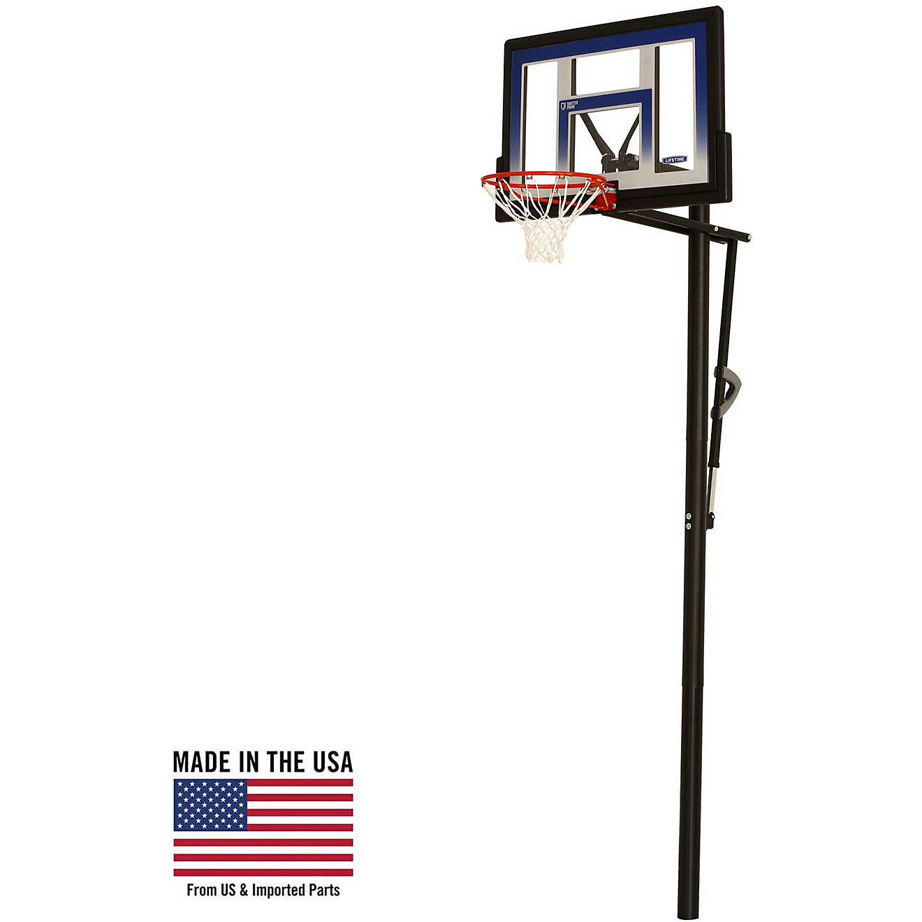 Fusion Basketball System Fade-Resistant w/ Shatterproof Backboard 7.5 to 10 ft 