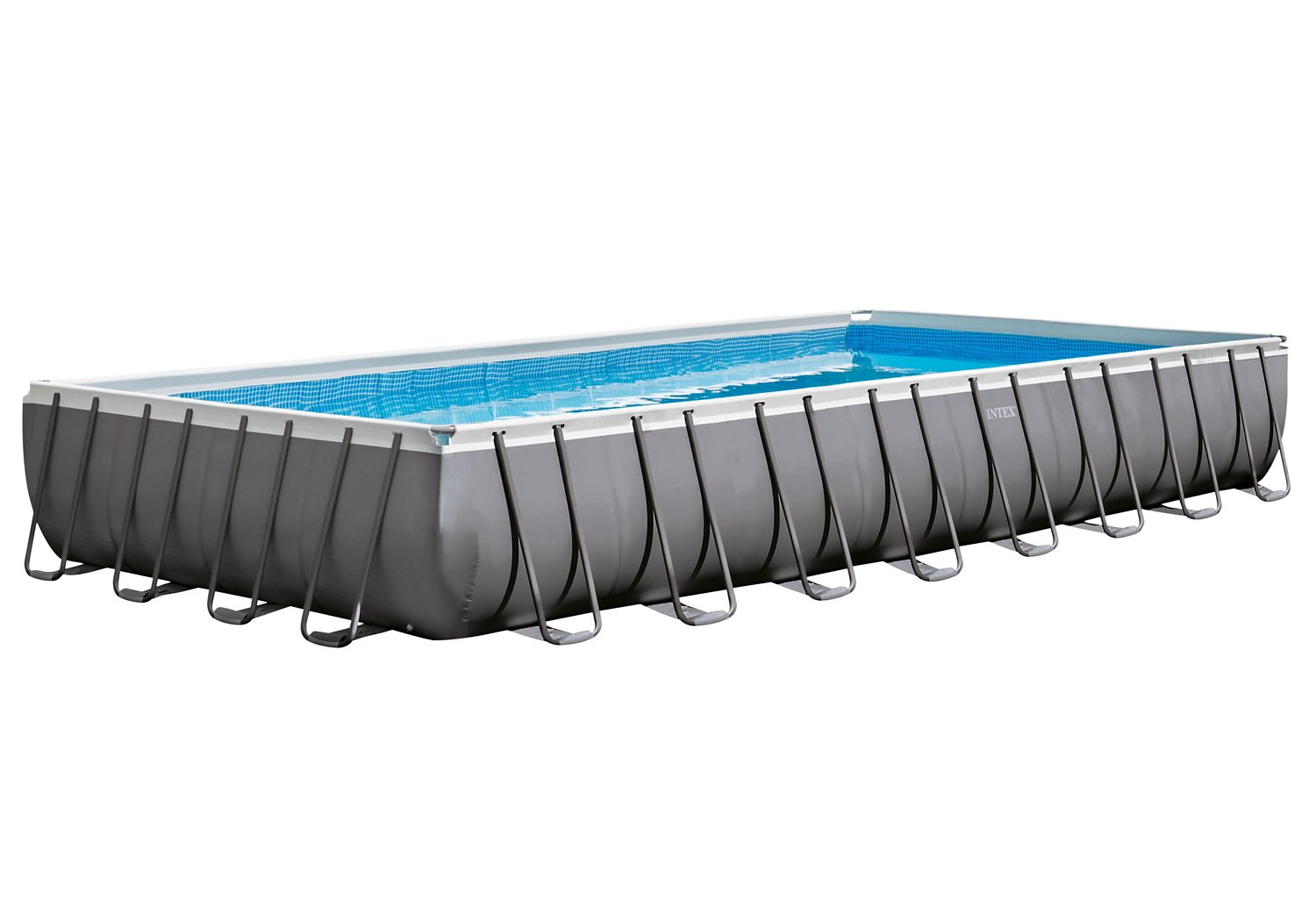 INTEX 32 ft x 16 ft x 52 in Ultra Frame Rectangular Pool Set with 2,800 ...