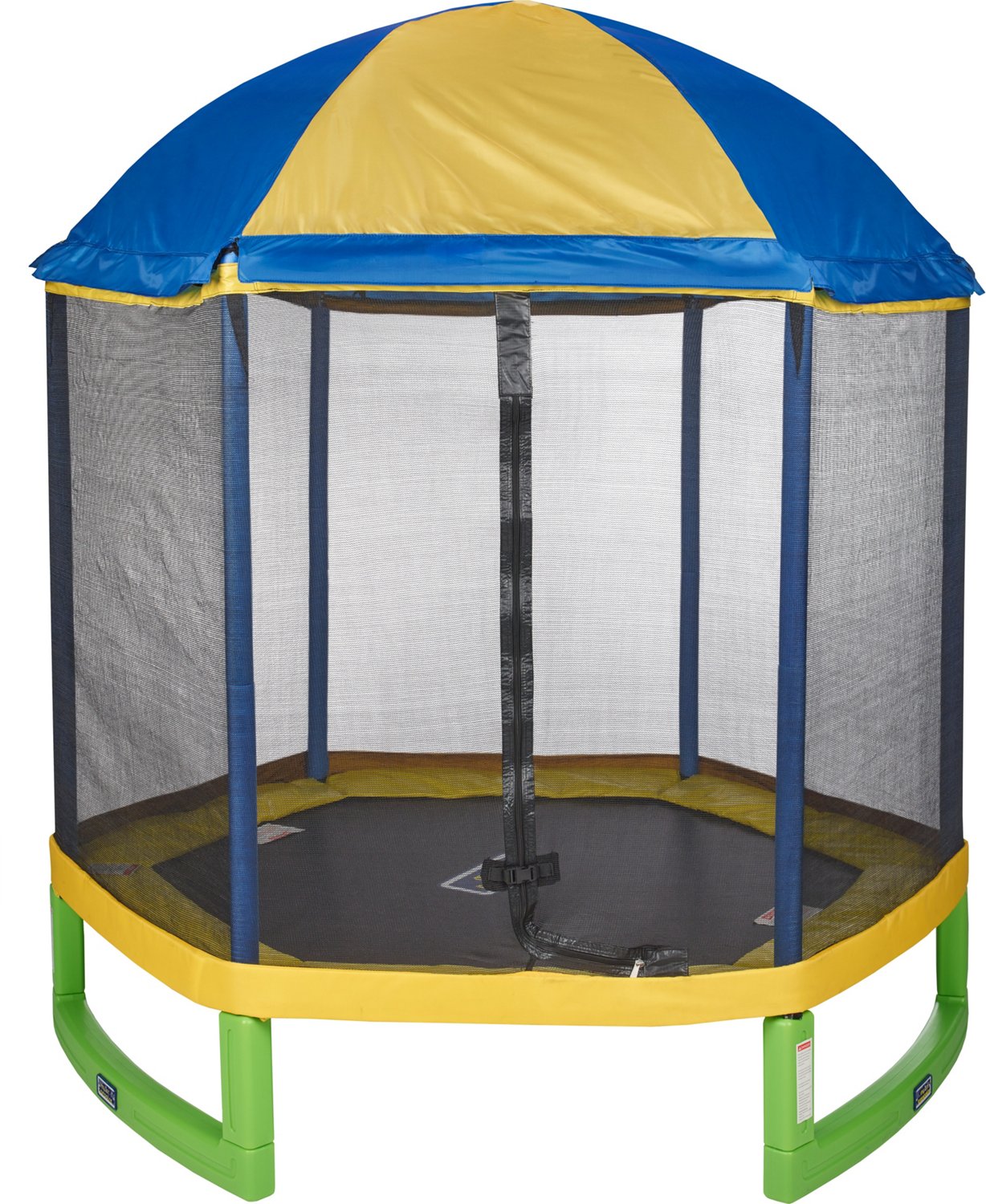 JumpZone 7 ft My First Trampoline with Tent Top Combo Academy