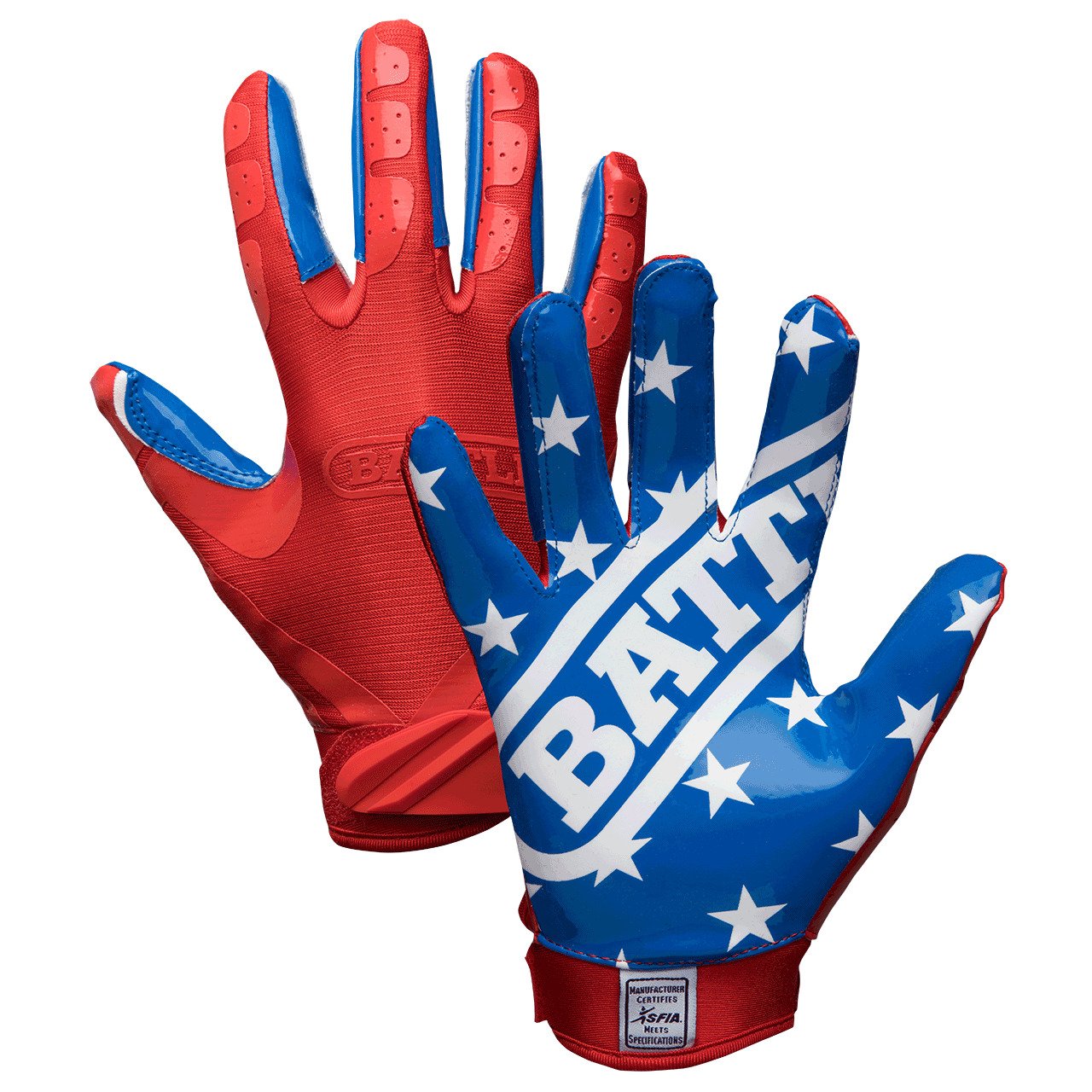 Battle Youth American Flag Football Gloves Academy