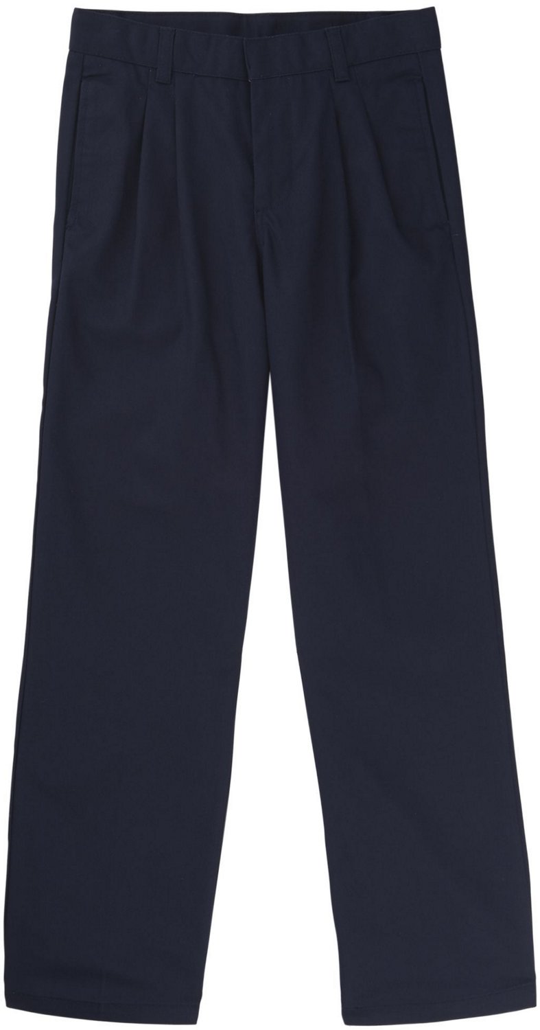 French Toast Extended Sizing Boys' Adjustable Waist Pleated Double Knee Pants Academy