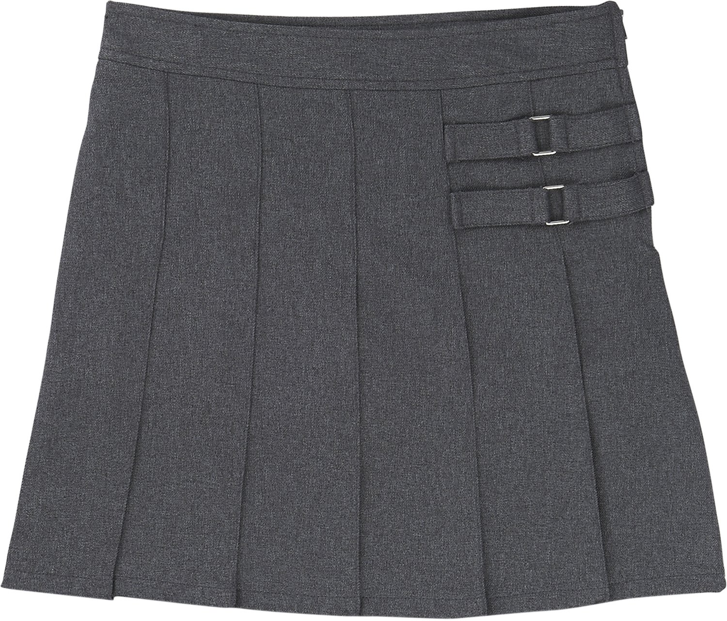 French Toast School Uniform Girls Pleated Two-Tab Skort-Youth-HEATHER GRAY-16
