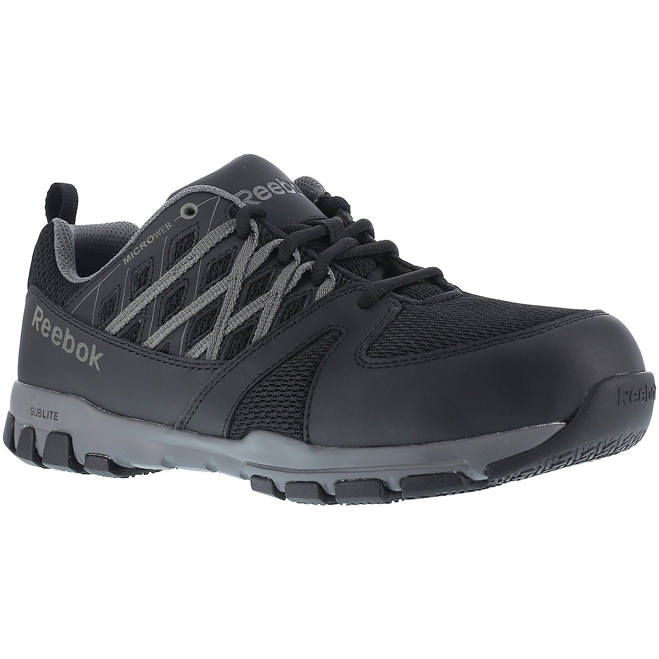 Reebok Men's SubLite ESD Steel Toe Lace Up Work Shoes                                                                            - view number 2