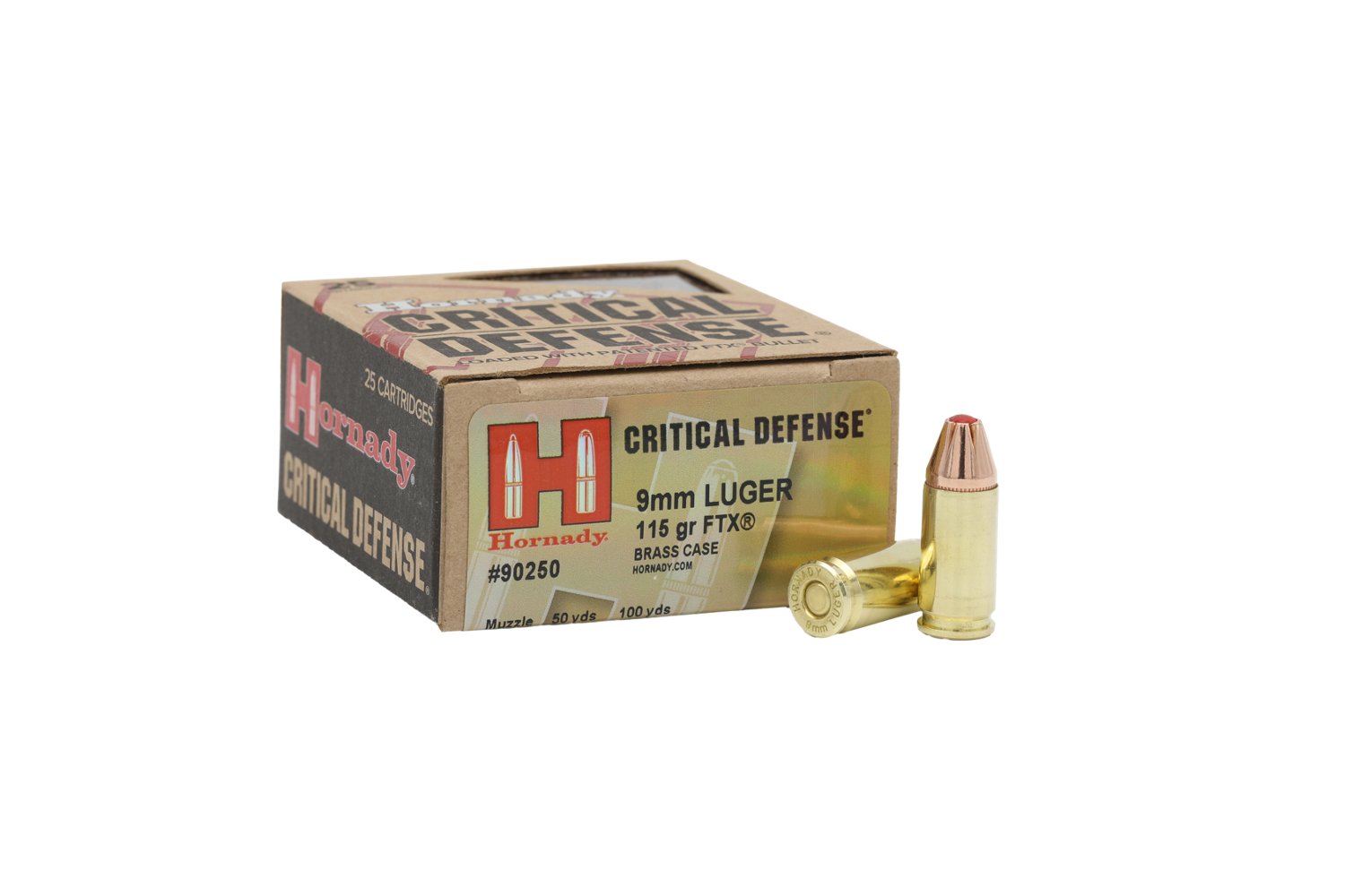 Hornady Critical Defense 9 mm Luger 115-Grain Handgun Ammunition | Academy