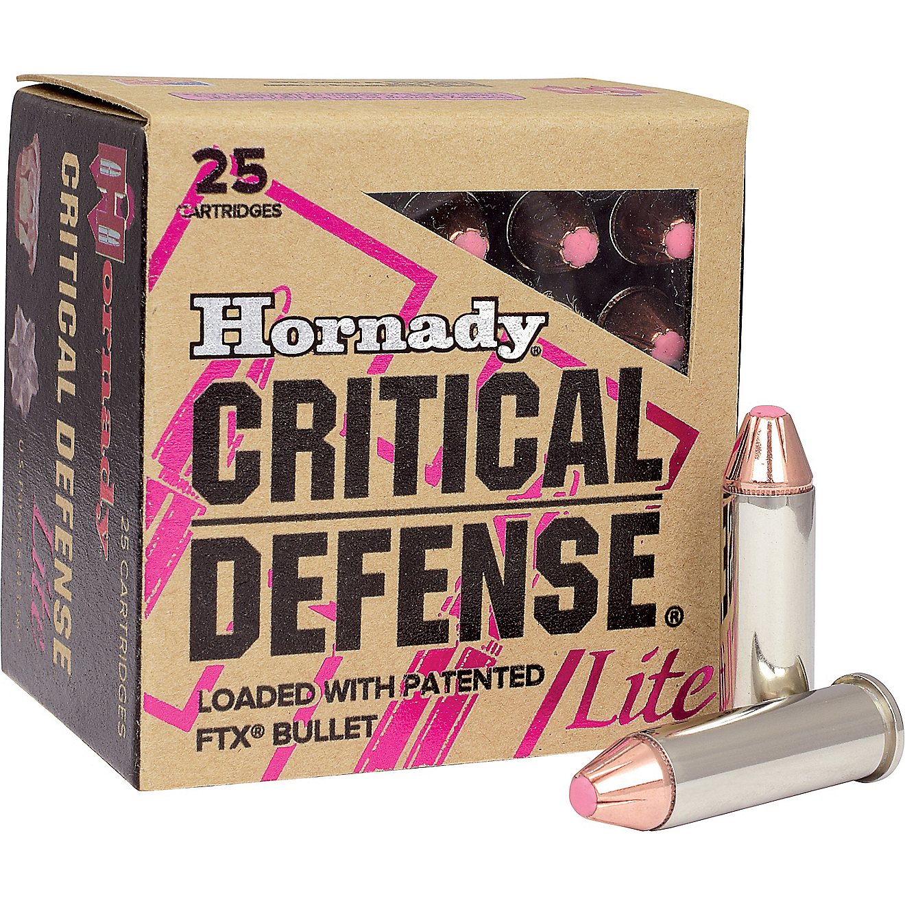 Hornady Critical Defense Lite FTX 9mm Luger 100-Grain Bullets - 25 Rounds                                                        - view number 1