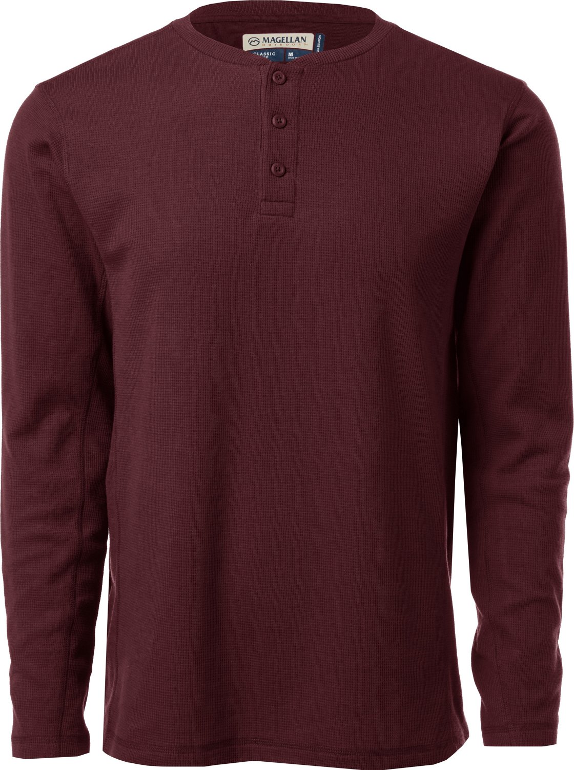 Magellan Outdoors Men's Base Camp Thermal Long Sleeve Henley Shirt ...