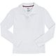French Toast Girls' Long Sleeve Interlock Knit Polo with Picot Collar                                                            - view number 1 image