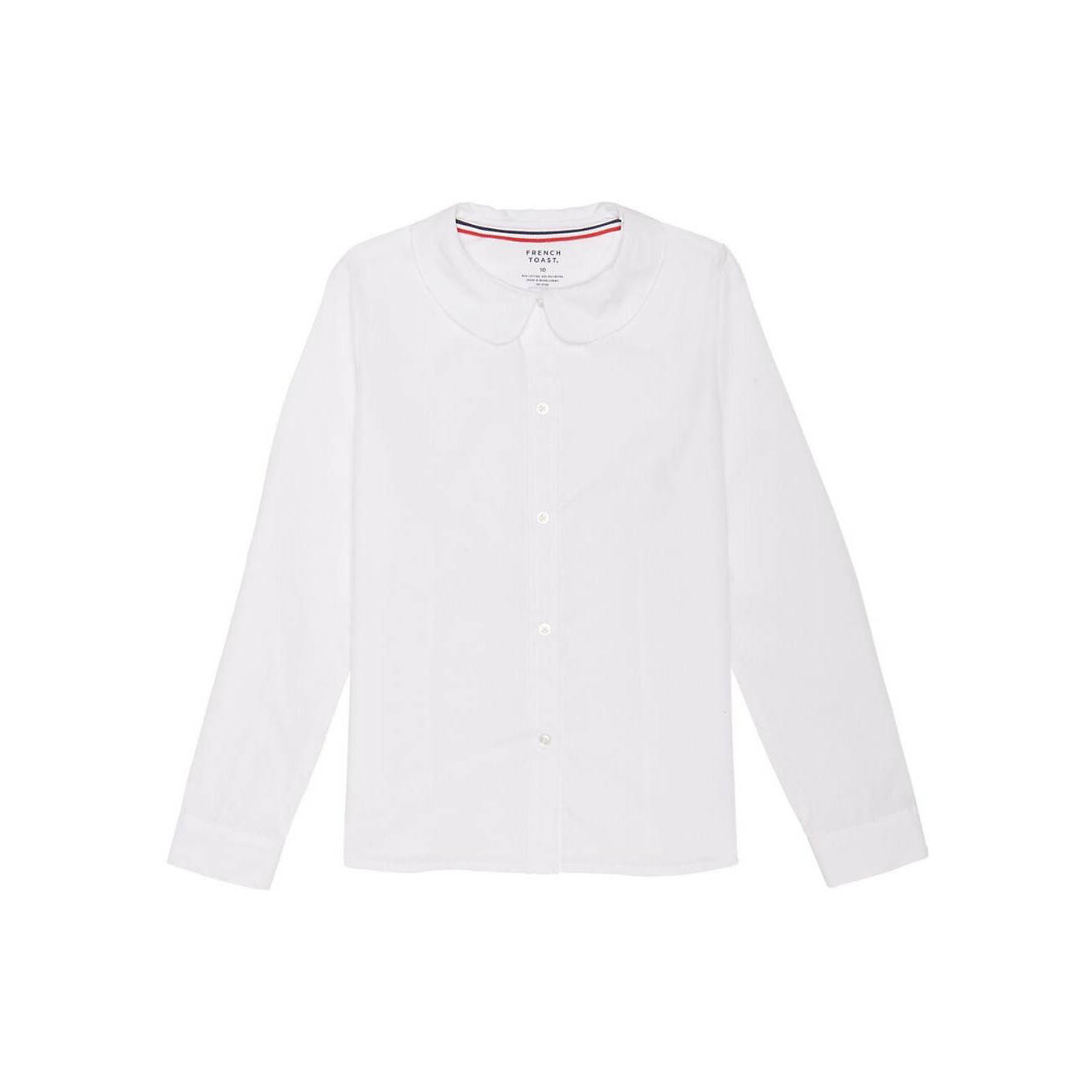 French Toast Girls' Long Sleeve Modern Peter Pan Blouse                                                                          - view number 1