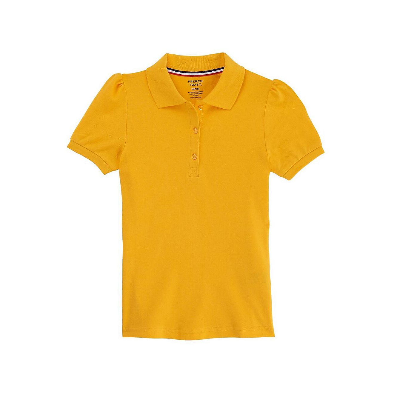 French Toast Girls' Extended Sizing Short Sleeve Stretch Pique Polo Shirt                                                        - view number 1