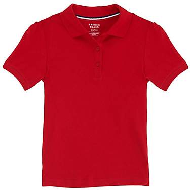 French Toast Girls' Extended Sizing Short Sleeve Stretch Pique Polo Shirt                                                       