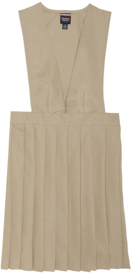 French Toast Toddler Girls' Vneck Pleated Jumper Academy