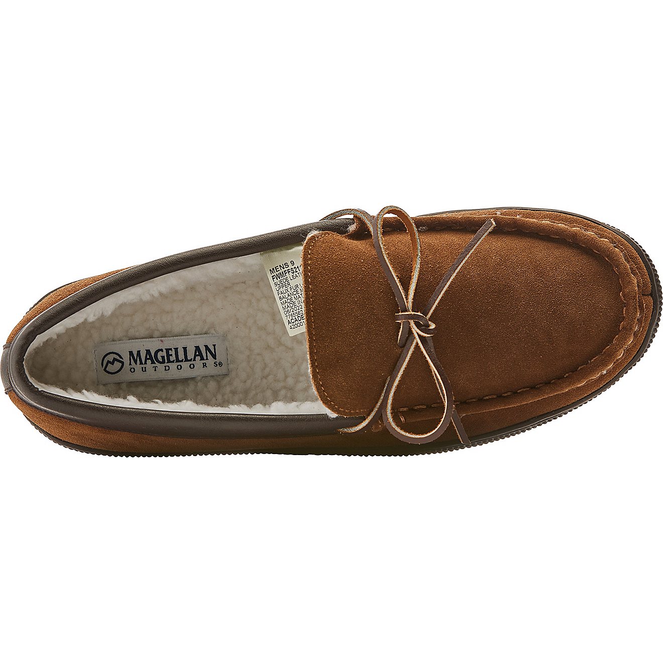 Magellan Outdoors Men's Leather Moc Slippers                                                                                     - view number 3