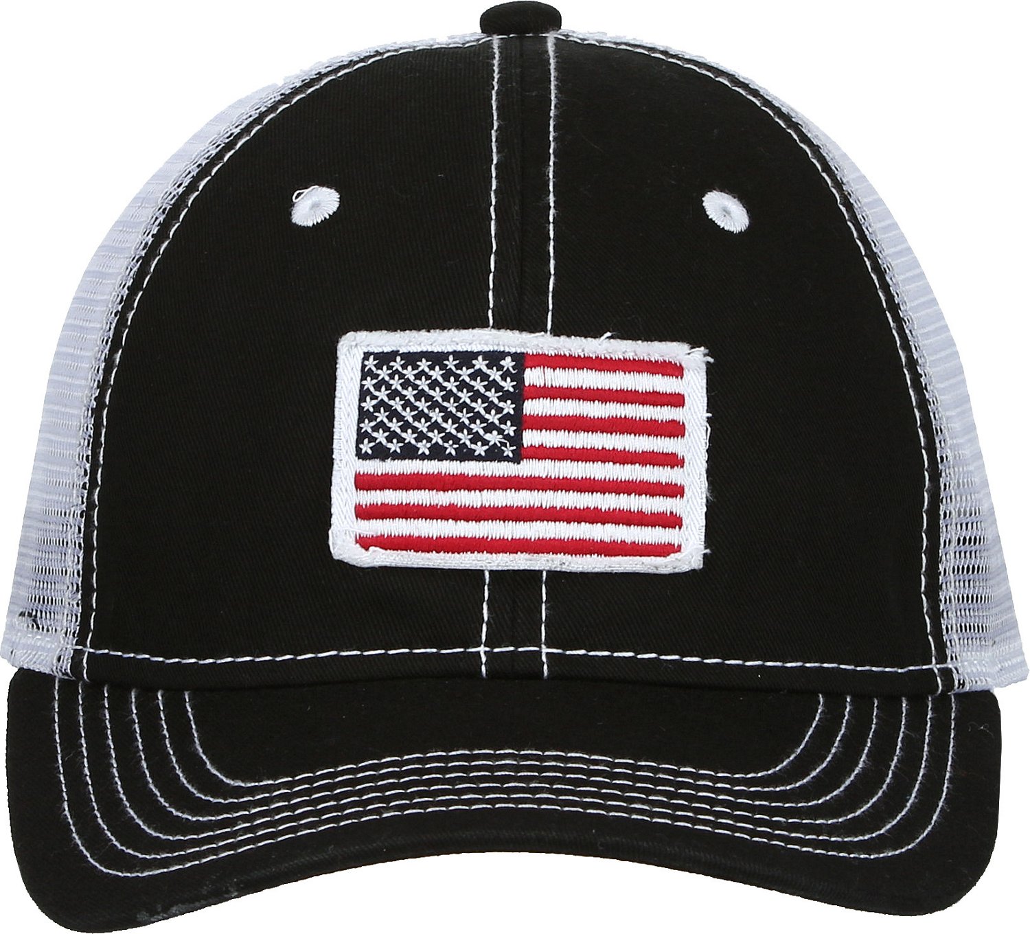 Academy Sports + Outdoors Men's American Flag Trucker Hat Academy