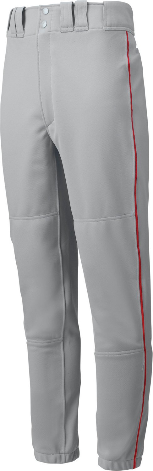 Mizuno Men's Premier Piped Pant Mens Size Extra Extra Large In Color Grey-Red (9110)