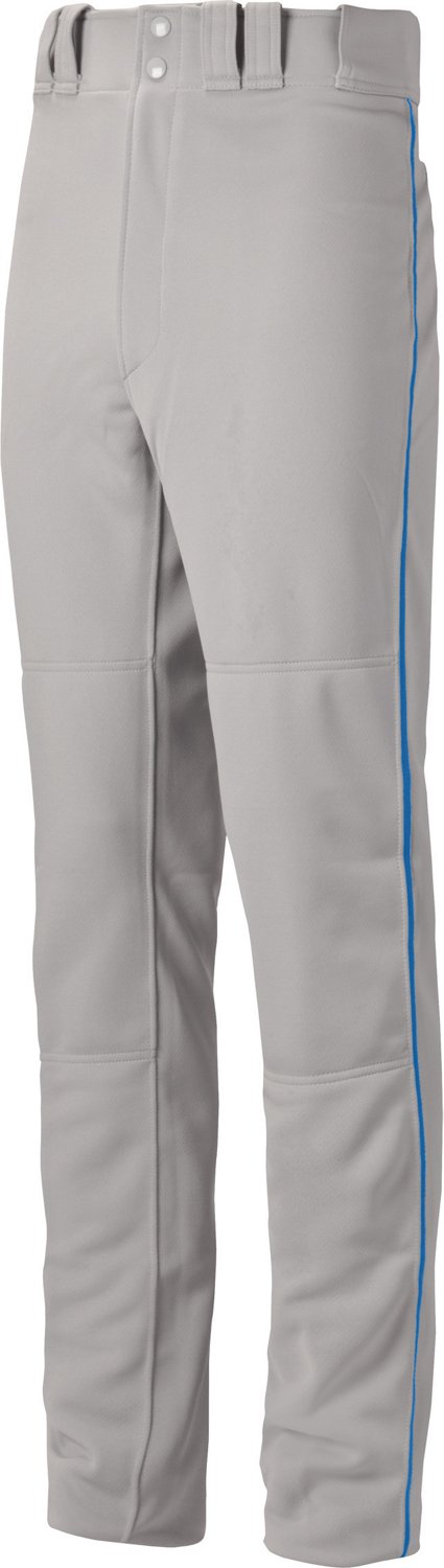 Mizuno Mens Premier Pro Piped Baseball Pant G2 Mens Size Medium In Color Grey-Royal (9152)