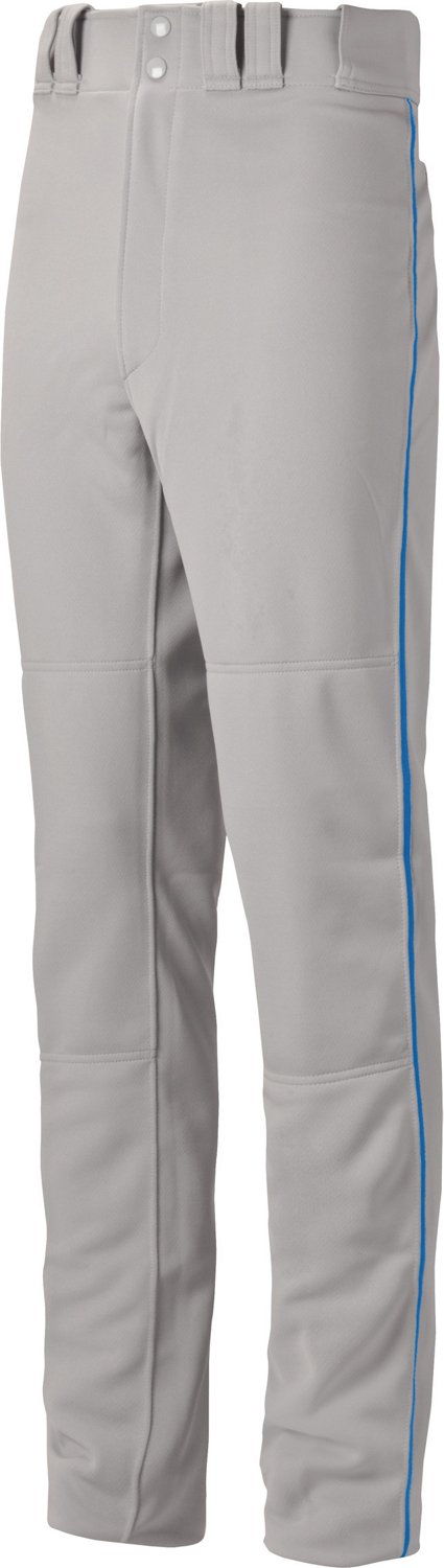 Mizuno Men's Premier Pro Piped Baseball Pant G2 Mens Size Medium In Color Grey-Royal (9152)