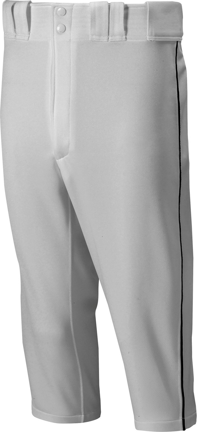 Mizuno Premier Short Piped Pant, Size Extra Extra Large, Grey-Black (9190)