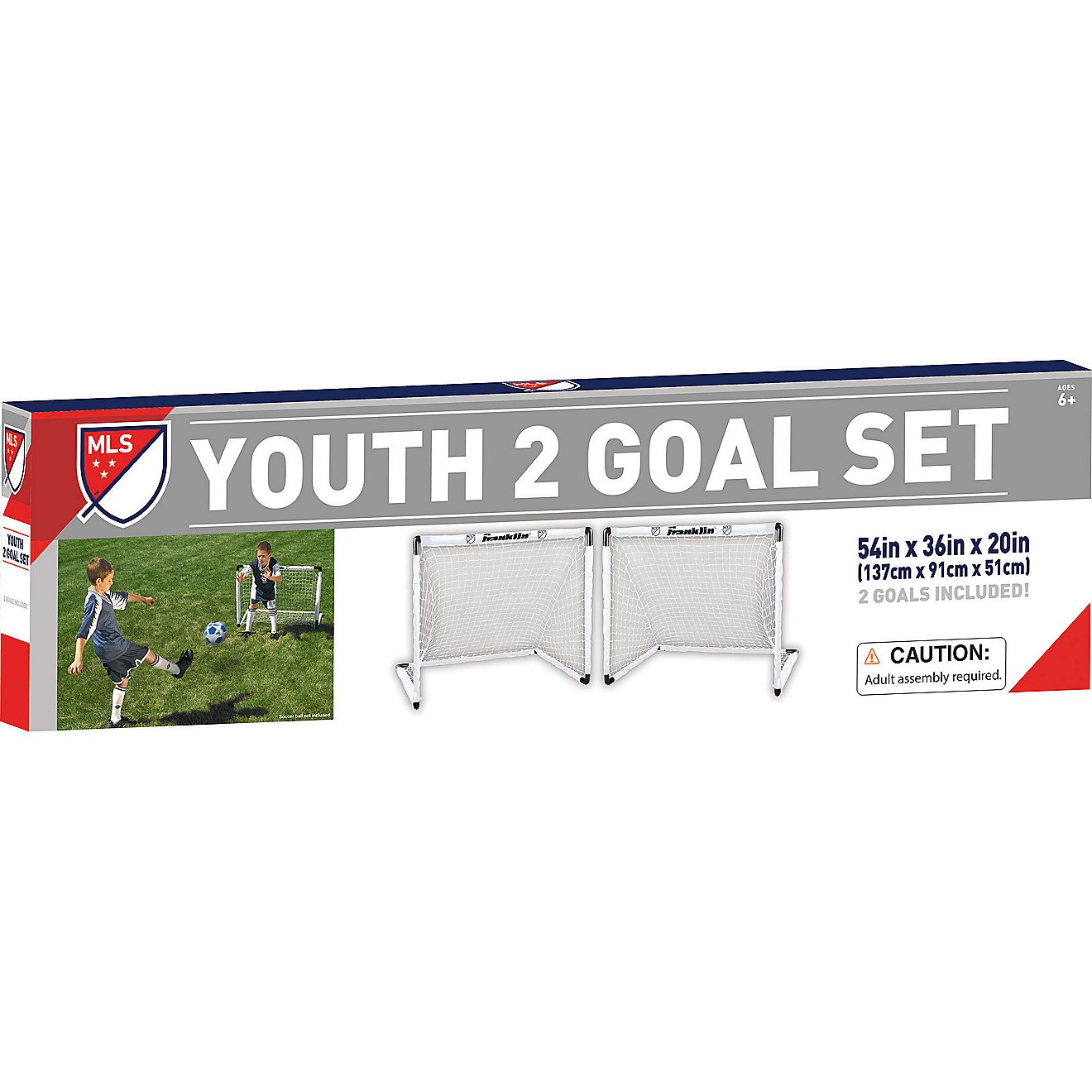 Franklin 3 ft x 4.5 ft MLS Youth Soccer Goal 2 Pack                                                                              - view number 3
